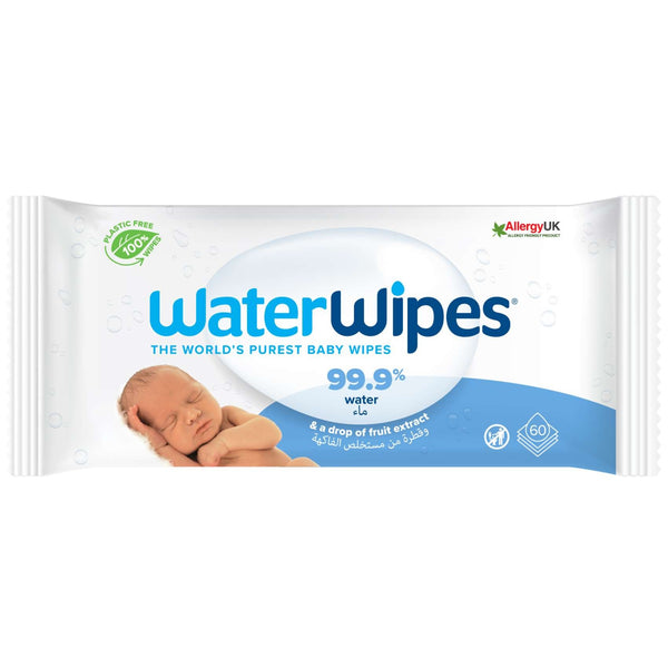 Water Wipes Purest Baby Wipes White 60 Wipes