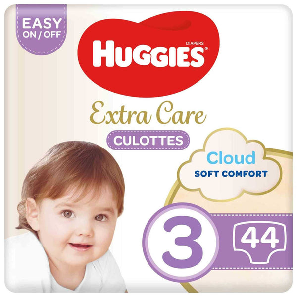 Huggies Extra Care Soft Cloud Culottes Baby Diaper Pants Size 3 6-11kg 44 Pants