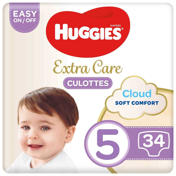 Huggies Extra Care Soft Cloud Culottes Baby Diaper Pants Size 5 12-17kg