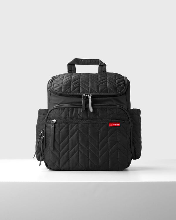 Skip Hop Forma Diaper Backpack with Packing Cubes for Baby Essentials, Jet Black