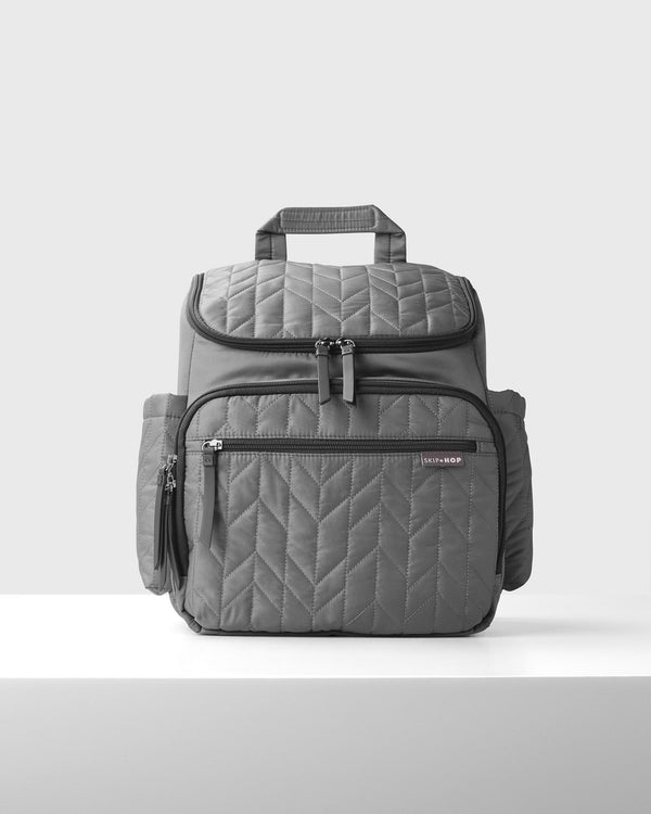 Skip Hop Forma Diaper Backpack with Insulated Packing Cubes, Grey