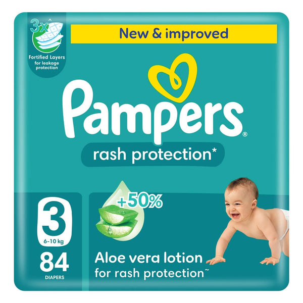 Pampers Rash Protection Diapers with Aloe Vera Lotion Size 3 6-10kg
