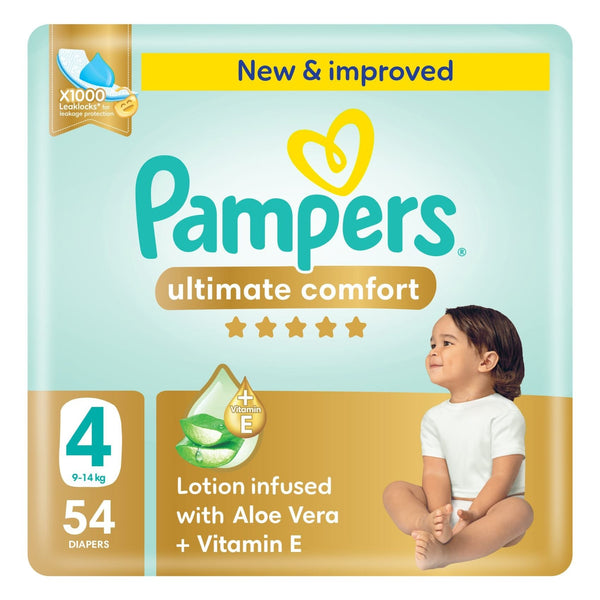 Pampers Ultimate Comfort Diapers with Aloe Vera Plus Vitamin E Size 4 9-14kg