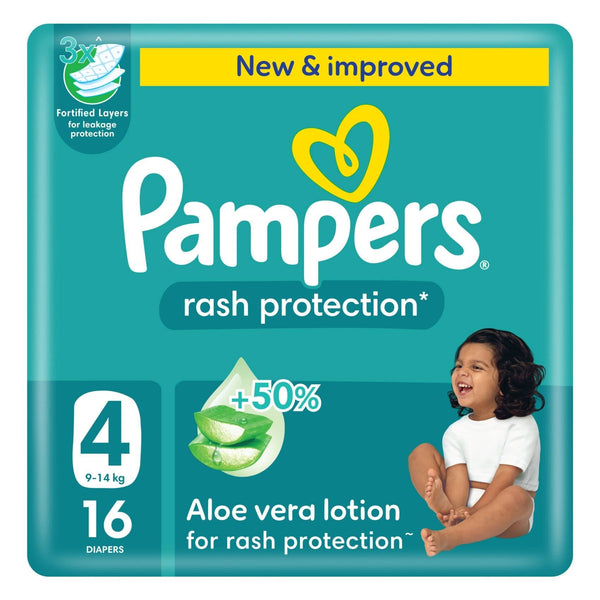 Pampers Rash Protection Diapers with Aloe Vera Lotion Size 4 9-14kg