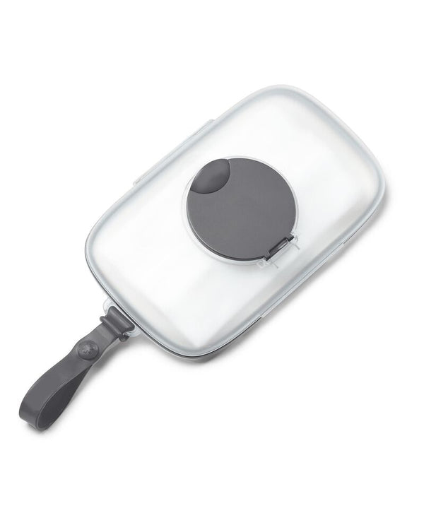 Skip Hop Grab & Go Wipes Case Grey with Silicone Seal Holds 40 Wipes for Baby