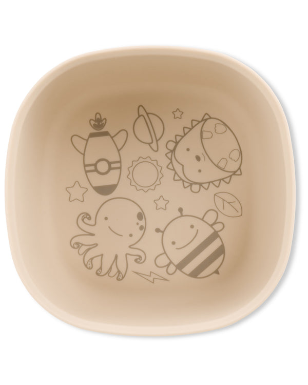 Skip Hop Squad Silicone Bowl Oat with Non-Slip Base - Toddler Bowl for Ages 2+