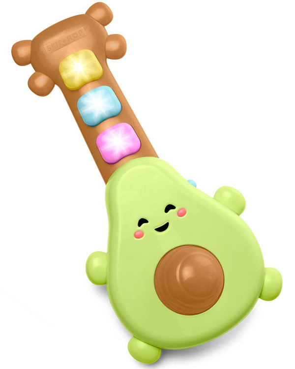Skip Hop Farmstand Rock-A-Mole Avocado Guitar Multicolor Musical Baby Toy with Lights & Sounds