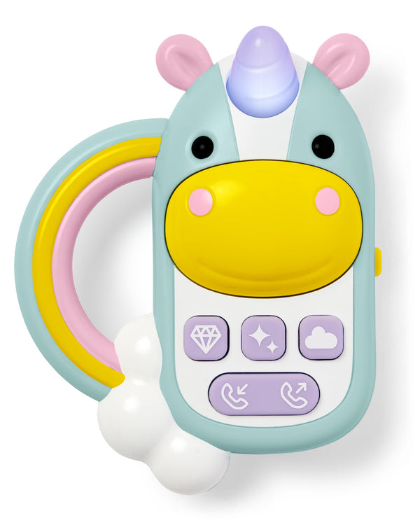 Skip Hop Zoo Unicorn Phone Light-Up Musical Toy for Babies with Sounds & Songs