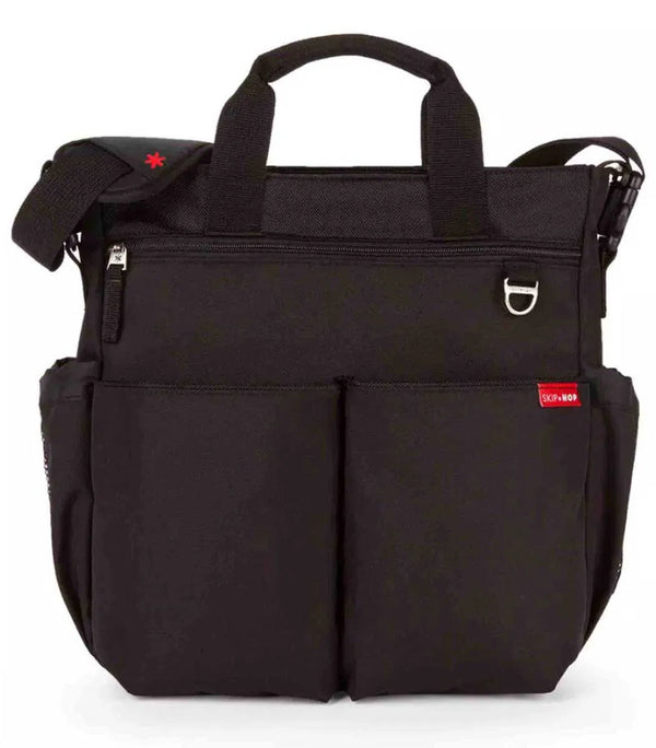 Skip Hop Duo Signature Diaper Bag Black with Changing Pad and Stroller Clips