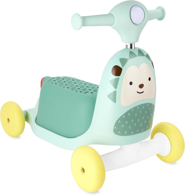 Skip Hop ZOO 3-in-1 Ride-On Hedgehog - Walker, Ride & Scooter for Ages 1-3