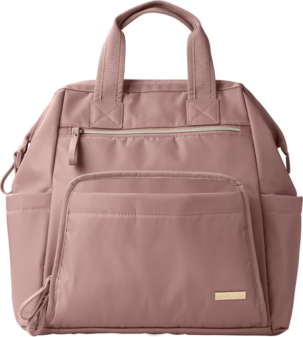 Skip Hop Main Frame Diaper Backpack Dusty Rose with Changing Pad