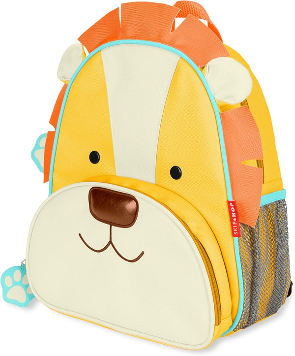 Skip Hop Zoo School Backpack Lion for Kids 3+ Years - Insulated Snack Pouch & Bottle Pocket