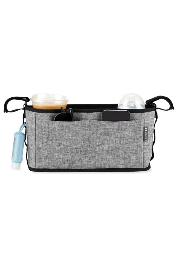 Skip Hop Ultra Stroller Organizer Grey Melange with 6 Pockets, Adjustable Straps