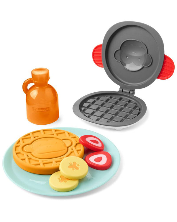 Skip Hop Zoo Waffle Y Fun Set Multi Color Pretend Play Waffle Iron Toy for Toddlers Age 2+
