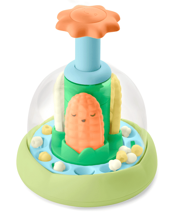 Skip Hop Farmstand Push & Spin Multi Color Baby Toy with Popping Sounds Age 6m+