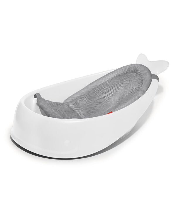Skip Hop Moby Smart Sling 3-Stage Baby Bath Tub White with Adjustable Mesh Support