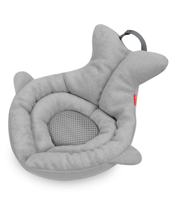 Skip Hop Moby Soft Spot Sink Bather Grey Plush Bath Support for Infants 0-6 Months