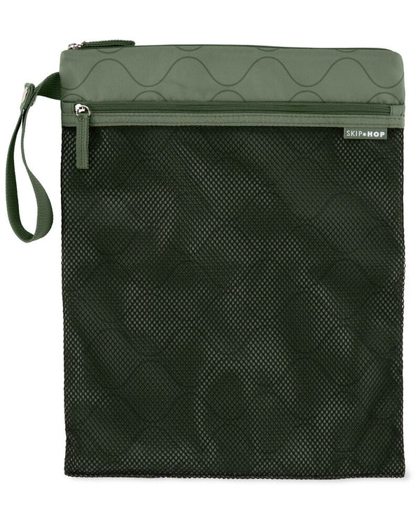 Skip Hop Grab & Go Wet/Dry Bag Dark Sage Waterproof Organizer for Diapers & Clothes
