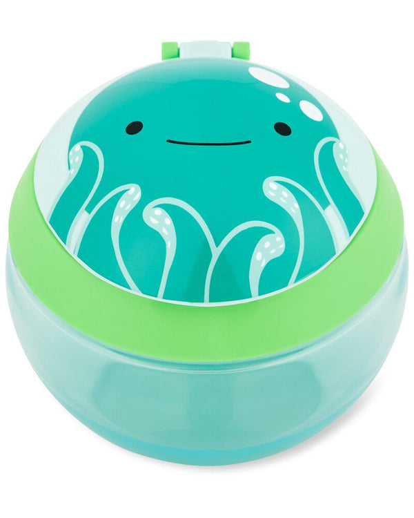 Skip Hop Zoo Snack Cup Octopus for Toddlers 12+ Months with No-Spill Lid