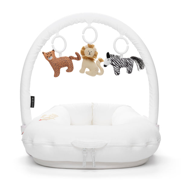 DockATot Dockatot Toy Bundle White Arch + Day at the Zoo