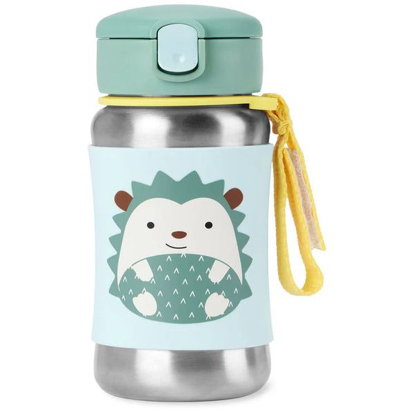 Skip Hop ZOO Stainless Steel Straw Bottle - Insulated Bottle for Toddlers 12m+ (350mL)