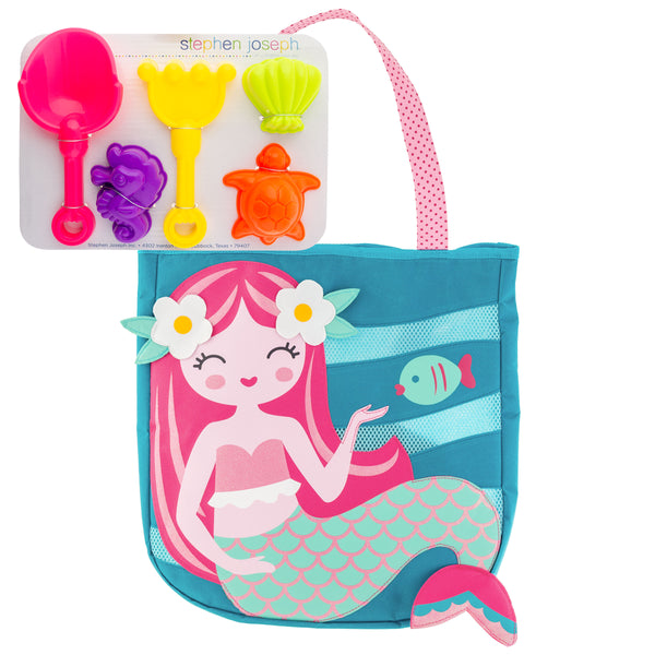 Stephen Joseph Beach Tote (w/sand toy play set)