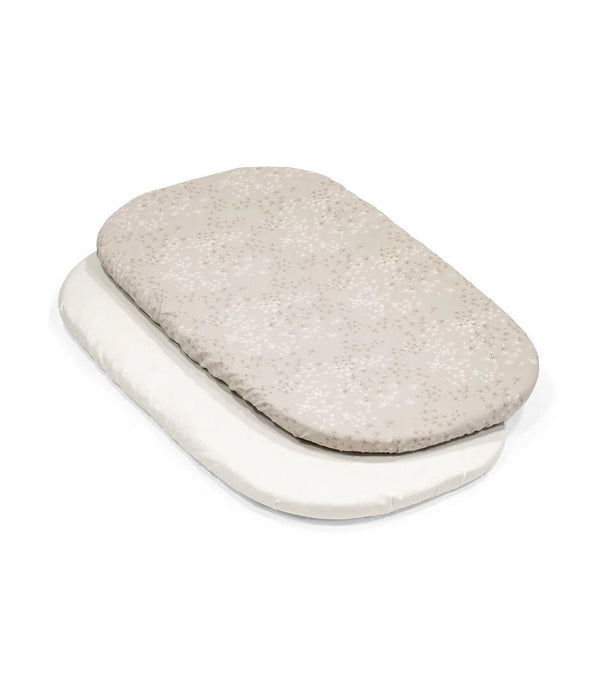 Stokke Snoozi Fitted Sheet 2 Pack OCS Vanilla Dandelion Soft Organic Sheets for Bassinet