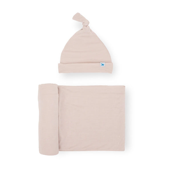 Little Unicorn Stretch Knit Swaddle and Hat Set