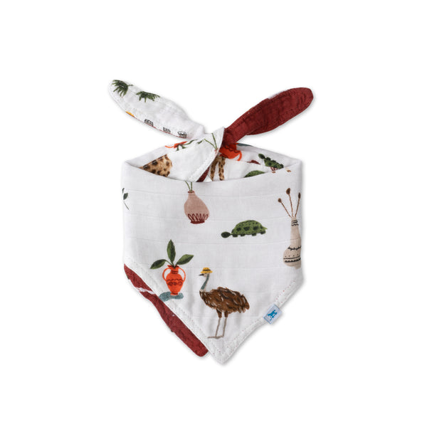 Little Unicorn Deluxe Muslin Reversible Bandana Bib Safari Social