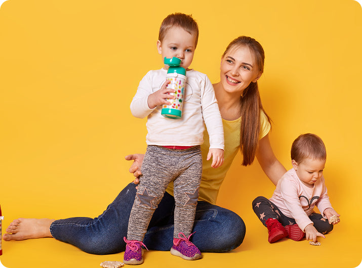 Mom with kids
