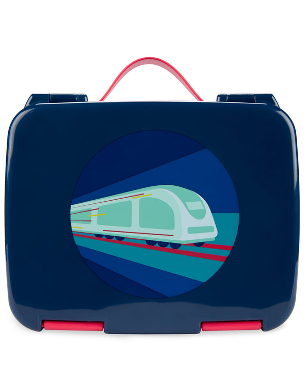 Skip Hop Spark Style Train Bento Lunch Box with Snack Containers for Kids Age 3+
