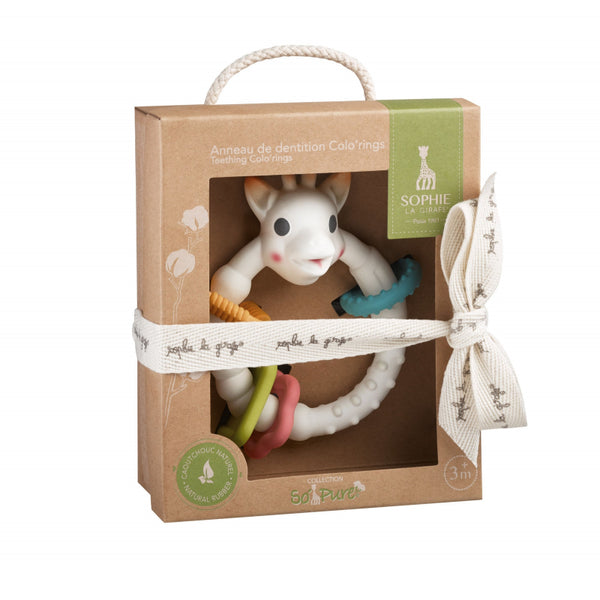 Sophie la girafe So'Pure Teething Colo'Rings Brown White